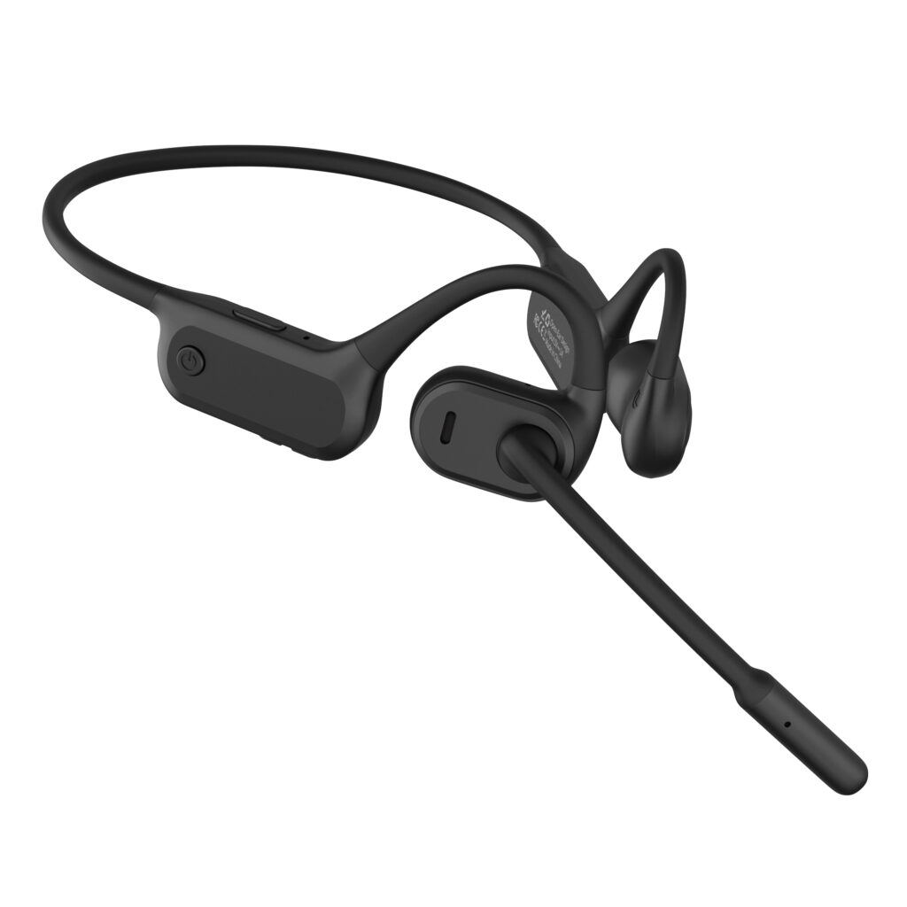 OPENEAR Air F3C open-ear headset with boom microphone on white